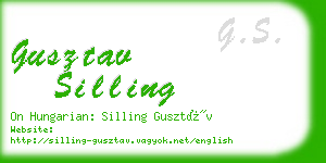 gusztav silling business card